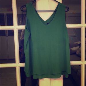 Ann Taylor Green v neck top